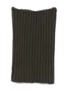 Rick Owens Ribbed-knit Rectangular Scarf In Green