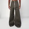 Rick Owens Dark Green Wide Bela Cotton Trousers In Green