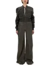 Rick Owens Dark Grey Solid Band Collar Jacket In Black