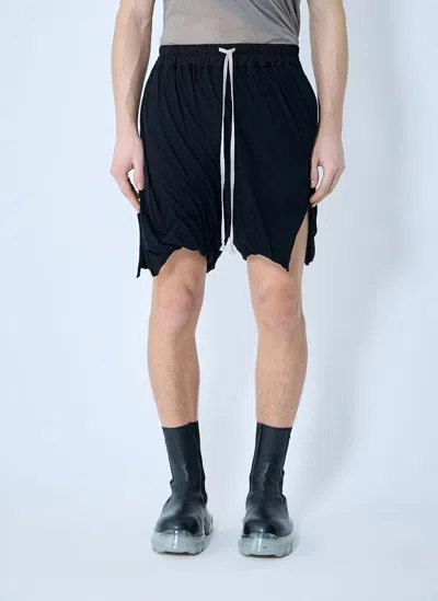 Rick Owens Dbl Hollywood Runway Boxer Shorts In Black