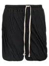 Rick Owens Dbl Long Boxers Bermuda And Short Black In Black