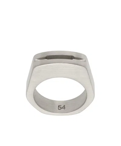 Rick Owens Crystal Hollywood Ring In Gray