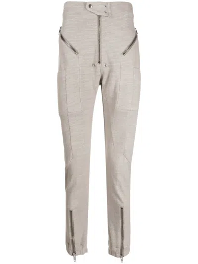 Rick Owens Cotton Track Pants In Grey