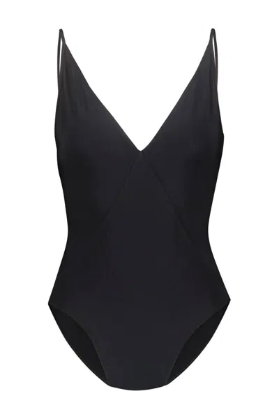 Rick Owens Deep V Bather Swimsuit Clothing In Black