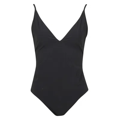 RICK OWENS DEEP V-NECK ONE-PIECE SWIMSUIT