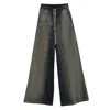 Rick Owens Wide-leg Trousers With Drawstring In Black