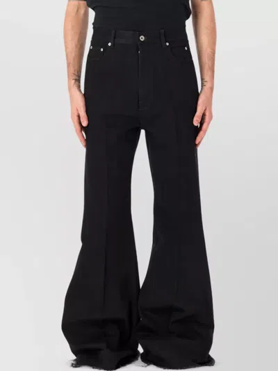 Rick Owens Denim Bootcut Jeans In Black
