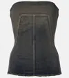 Rick Owens Denim Corset In Brown