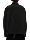 Rick Owens Collared Long Sleeves Jacket With Adjustable Cuffs In Black