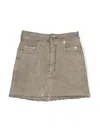 Rick Owens Denim Mini Skirt In Grey