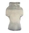 Rick Owens Denim Shroud Top In Blue