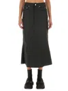 Rick Owens Women's Denim Skirt In Black