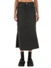 Rick Owens Women's Denim Skirt In Black