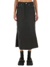 Rick Owens Women's Denim Skirt In Black