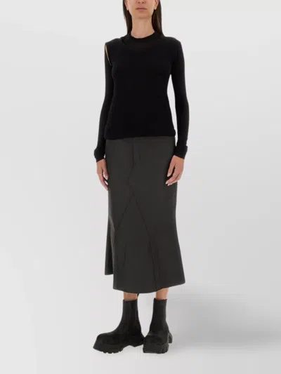 Rick Owens Denim Skirt With Pockets And Belt Loops