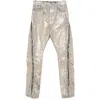 Rick Owens Bolan Banana Flared Zip-detailed Metallic Megacrust Jeans