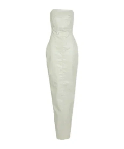 Rick Owens Denim Tight Dress In Neutral