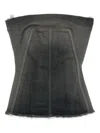 Rick Owens Denim Corset In Blue