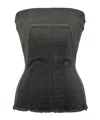 Rick Owens Denim Corset In Brown