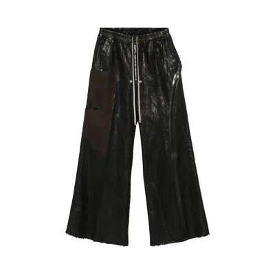 Pre-owned Rick Owens Denim Wide Bela Pants 'black/brown/black' | Men's Size 56
