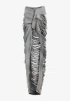 Rick Owens Edfu Skirt Distressed Cut-out High-waisted In Gray