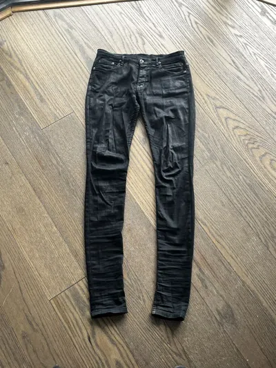 Pre-owned Rick Owens Detroit Cut Black Wax