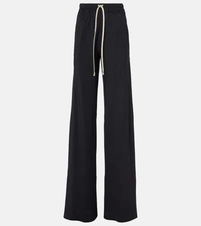 RICK OWENS DIETRICH DRAWSTRING CRÊPE CADY STRAIGHT PANTS