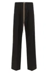 Rick Owens Dietrich Drawstring Trousers Featuring Back Pocket In Black