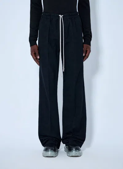 Rick Owens Drawstring Wide-leg Trousers In Blue