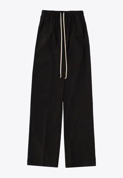 Rick Owens Dietrich Drawstring Straight-leg Pants In Black