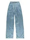 Rick Owens Dietrich Drawstring Trousers In Blue