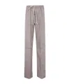 Rick Owens Drawstring Trousers With Wide Straight Leg In Gray