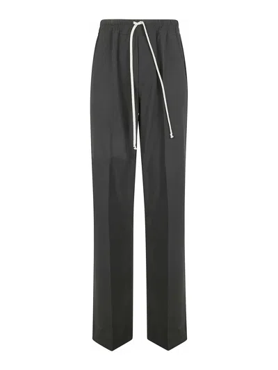 Rick Owens Dietrich Drawstring Trousers In Black