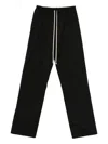 Rick Owens Relaxed Fit Black Trousers With Drawstring Waistband In Black