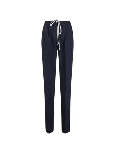 Rick Owens Dietrich Drawstring Trousers In Black