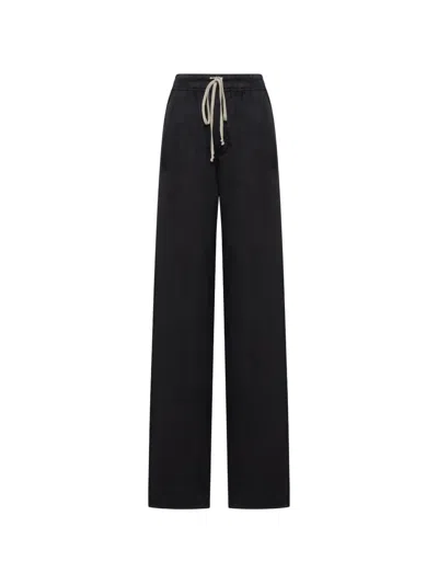 Rick Owens Dietrich Drawstring-waist Track Pants In Black