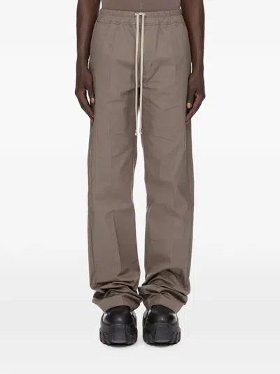 Rick Owens Drawstring-waist Pants With Slit Pockets In Neutral