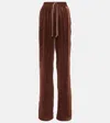 Rick Owens Dietrich Mid-rise Wide-leg Pants In Brown