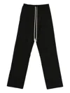 Rick Owens Straight Leg Trousers Elastic Waistband In Black