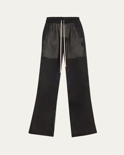 Rick Owens Dietrich Sheer Drawstring Pants In Black