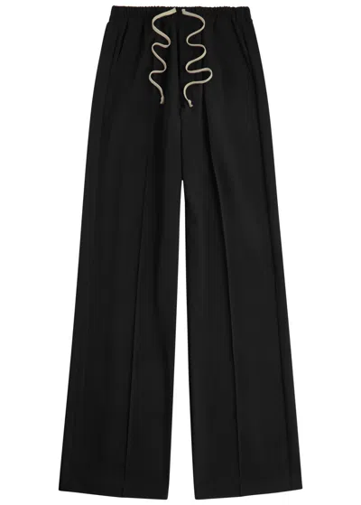 Rick Owens Dietrich Straight-leg Wool Trousers In Black