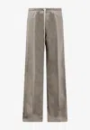 Rick Owens Dietrich Straight-leg Pants In Gray