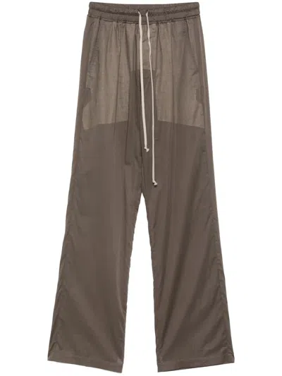 Rick Owens Mid-rise Tapered Trousers In Brown
