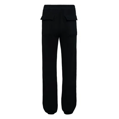 Rick Owens Dietrrich Drawstring Nep Terry Sweatpants In Black