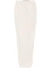 Rick Owens Womens Slip-pocket Back-slit Cotton Maxi Skirt Dinge In Neutrals