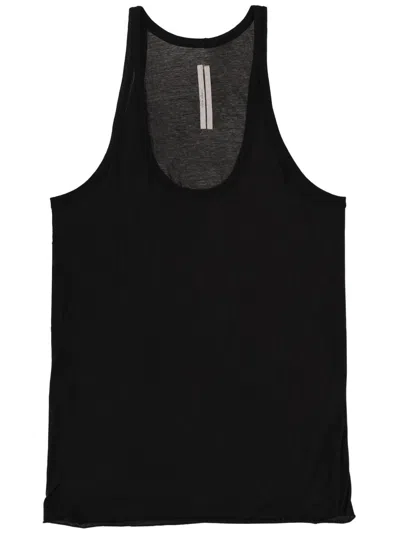 Rick Owens Longline Sleeveless Tank Deep Armholes In Black