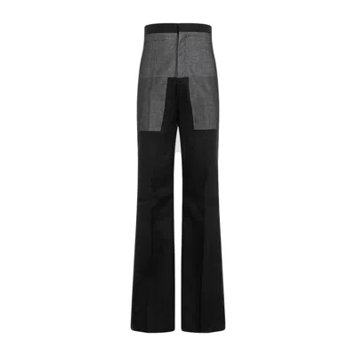 RICK OWENS RICK OWENS DIRT BOLAN BLACK COTTON PANTS