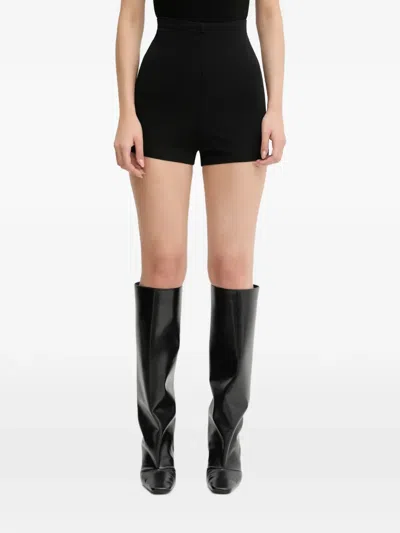 Rick Owens Dirt Bolan Cut Off Elasticed-waisted Shorts In Black
