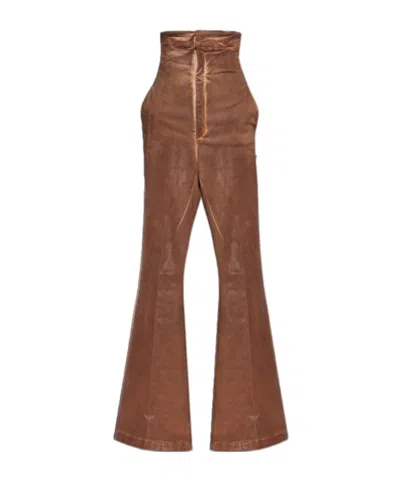 Rick Owens Dirt Bolan High-rise Jeans In Brown