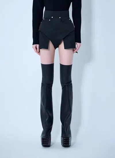 Rick Owens Dirt Cutoffs Shorts In Black